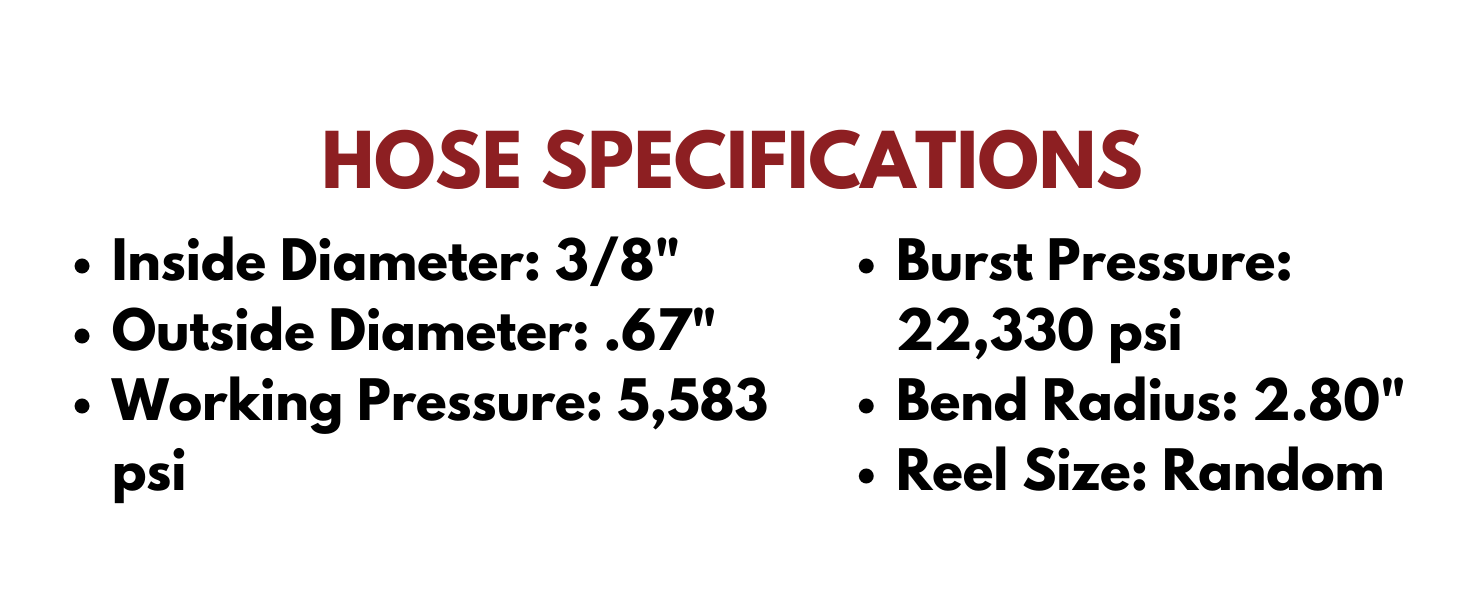 3/8 inch Hose assembly specs