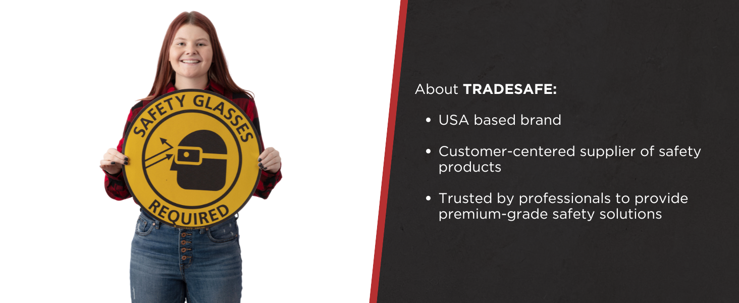 tradesafe safety glasses required sign