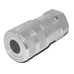1″ Flat Face High Flow Hydraulic Quick Connect Female Coupler, 1″ NPT Thread