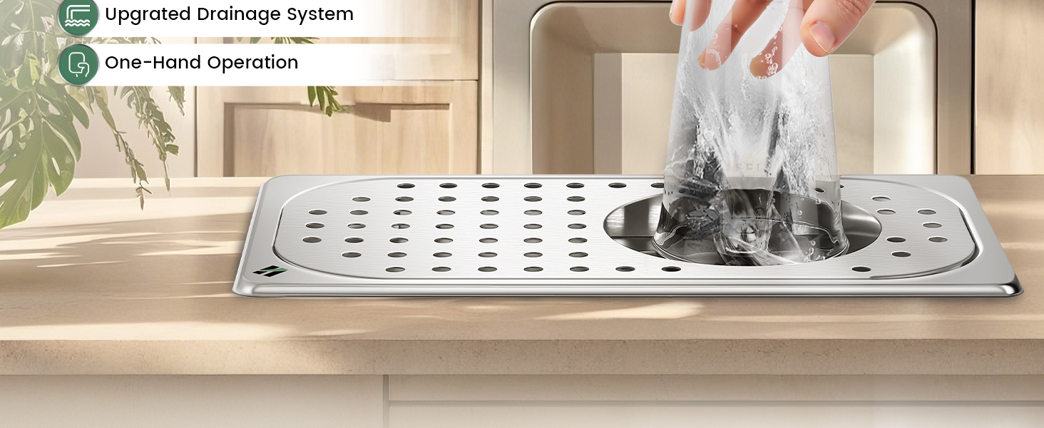 Huanyu stainless steel cup rinser with detachable tray