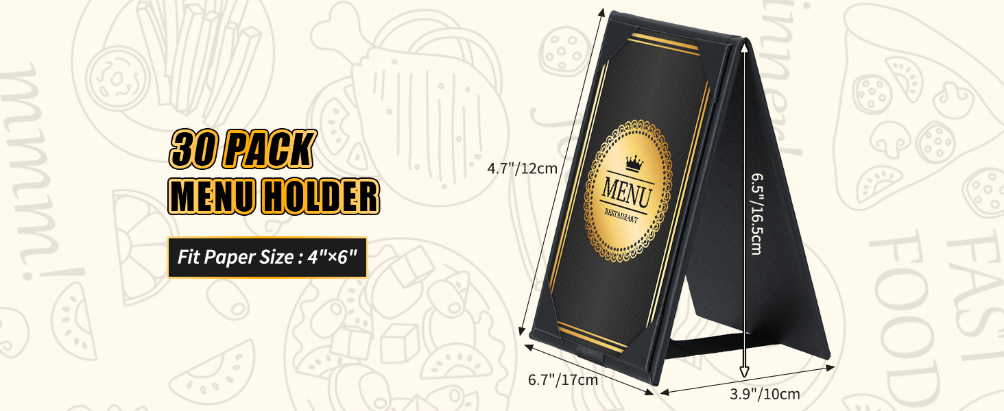 Menu Cover with Angled Corners