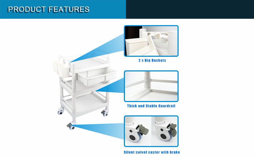 MC-17 Medical Mobile Trolley Cart