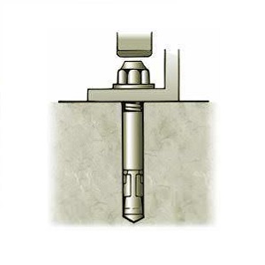 Insert wedge anchor into hole