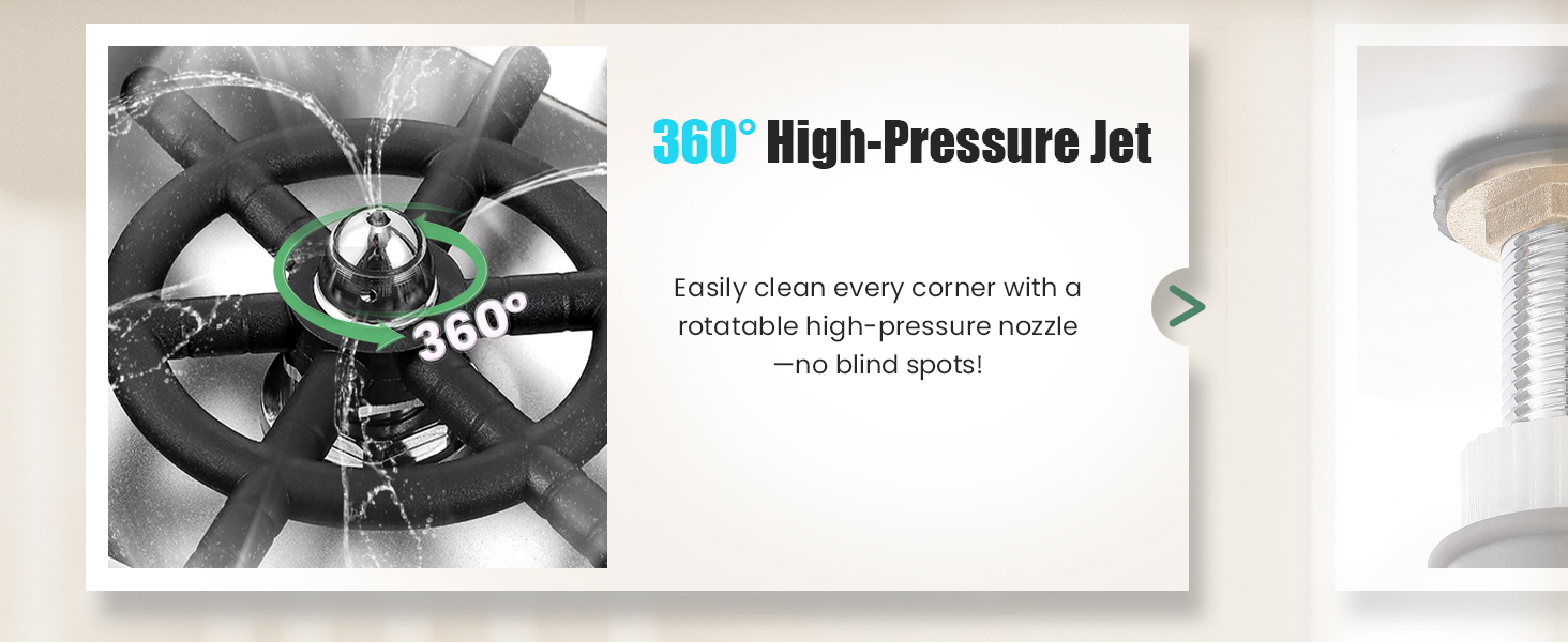 Huanyu cup rinser with 360 degree high pressure jet