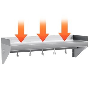 stainless wall shelf