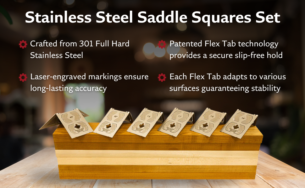 stainless steel saddle squares set