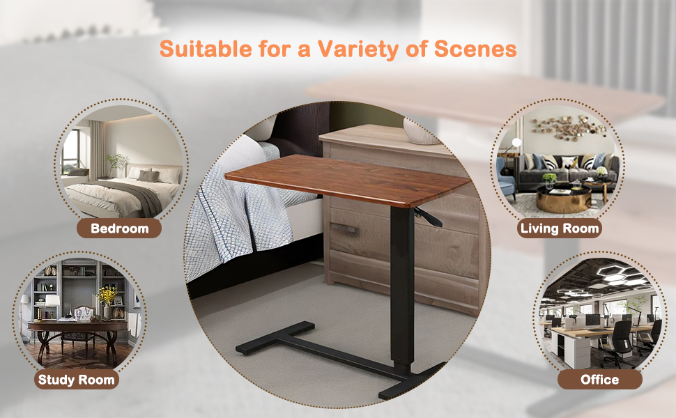 overbed table with wheels hospital bed table medical bedside table rolling bedside table