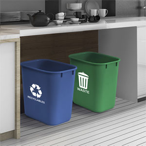 wastebasket waste basket trash stackable recycle garbage compost boxe container rubbermaid trash bag