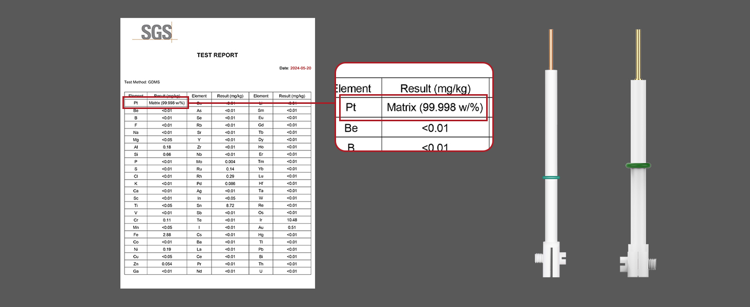 High Purity Platinum Sheet Electrode Holder