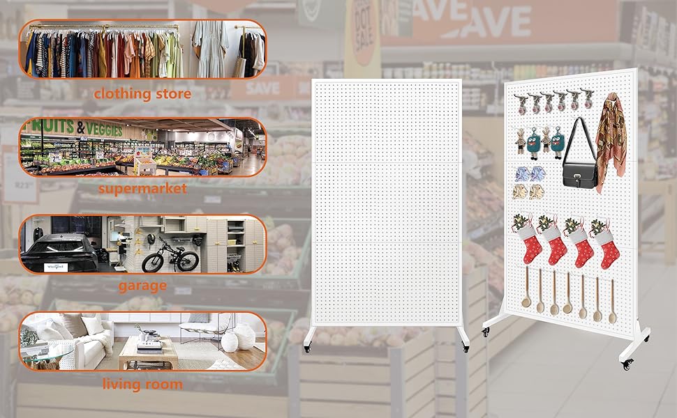extra large pegboard white