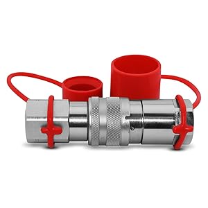 1″ Flat Face High Flow Hydraulic Quick Connect Female Coupler, 1″ NPT Thread