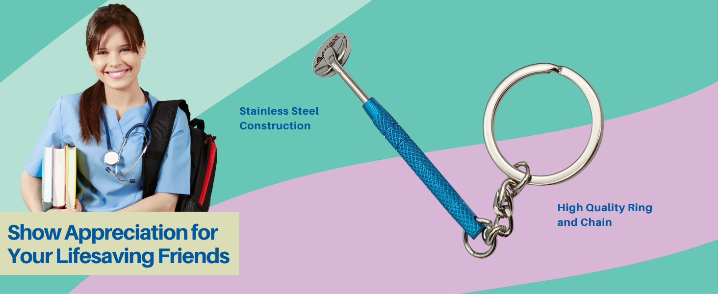 Mirror Keychain Blue