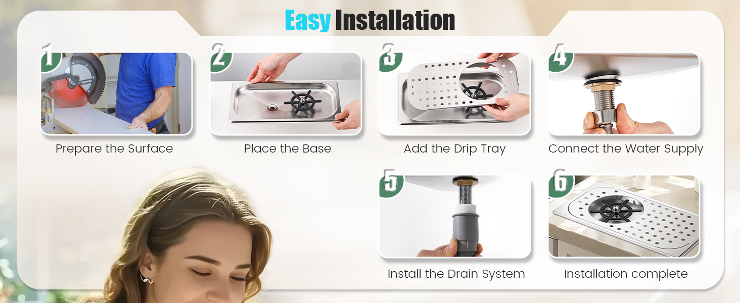 Huanyu cup rinser easy to install