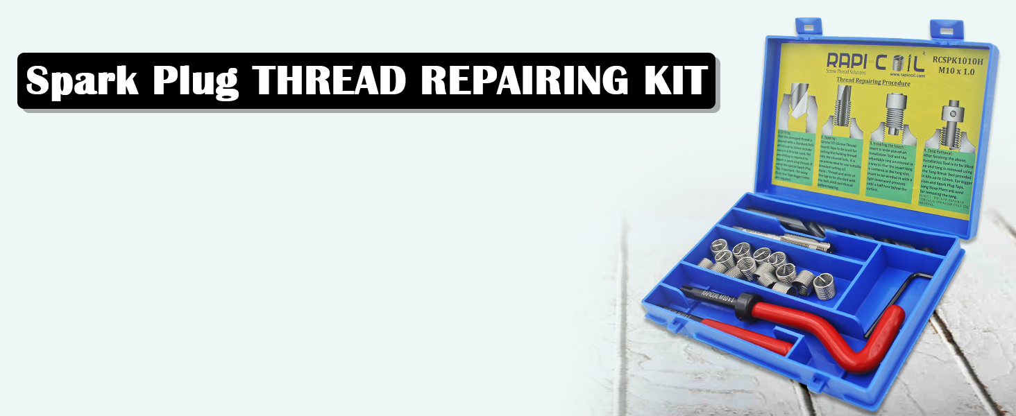 Spark plug helicoil thread repair kit 