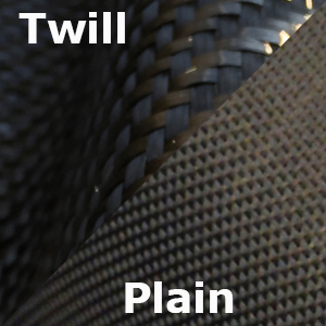 Carbon fiber twill plain weave