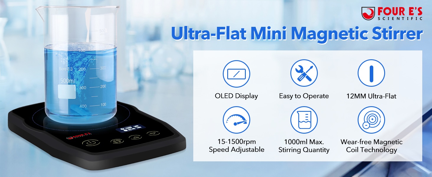 Ultra-Flat Magnetic Stirrer