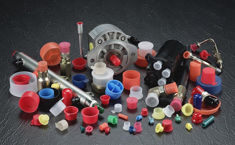 caps, plugs, variety