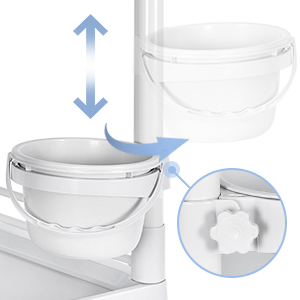 Mobile Medical Cart, 2 Tier Trolley 330 Lbs, with 2 Drawers Carts