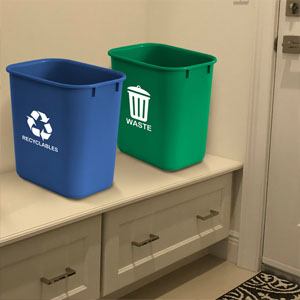 wastebasket waste basket trash stackable recycle garbage compost boxe container rubbermaid trash bag
