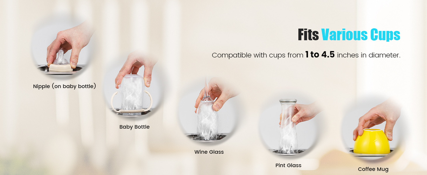 Huanyu cup rinser fits various cups