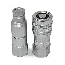 3/8″ Flat Face Connect Under Pressure Hydraulic Quick Connect Coupler Set, 3/8″ NPT Thread