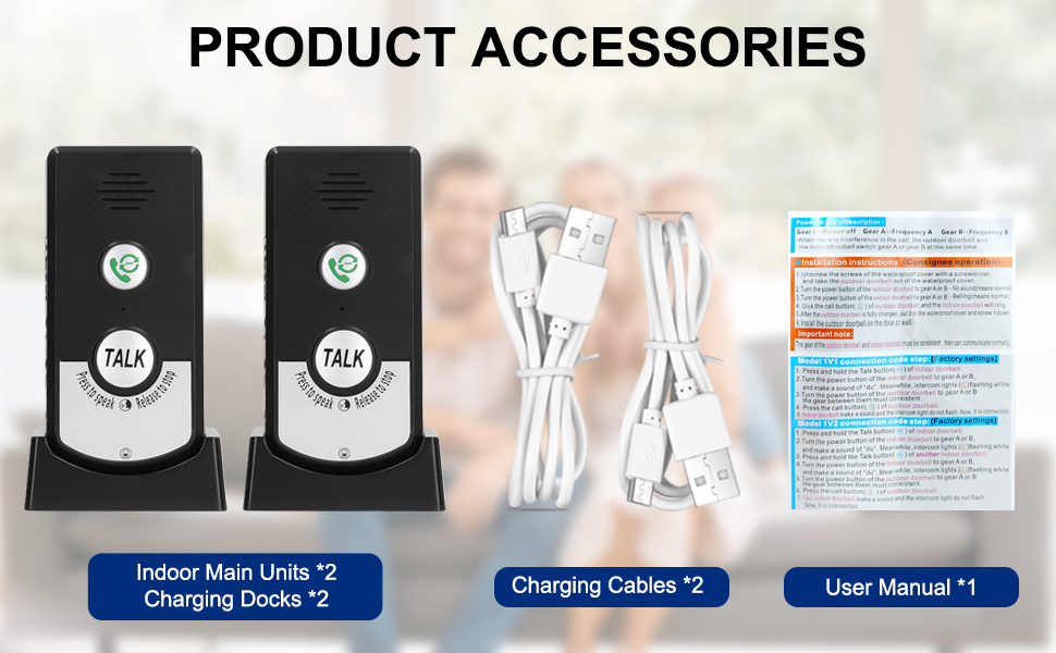 2 Way Wireless Intercom For Home Hospital Hotel