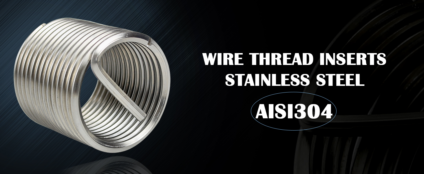 Wire thread helicoil insert Stainless Steel AISI 304
