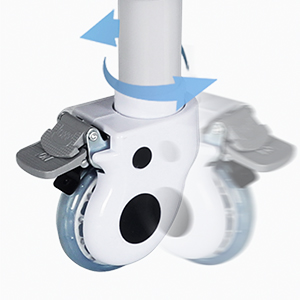 Mobile Medical Cart, 2 Tier Trolley 330 Lbs, with 2 Drawers Carts