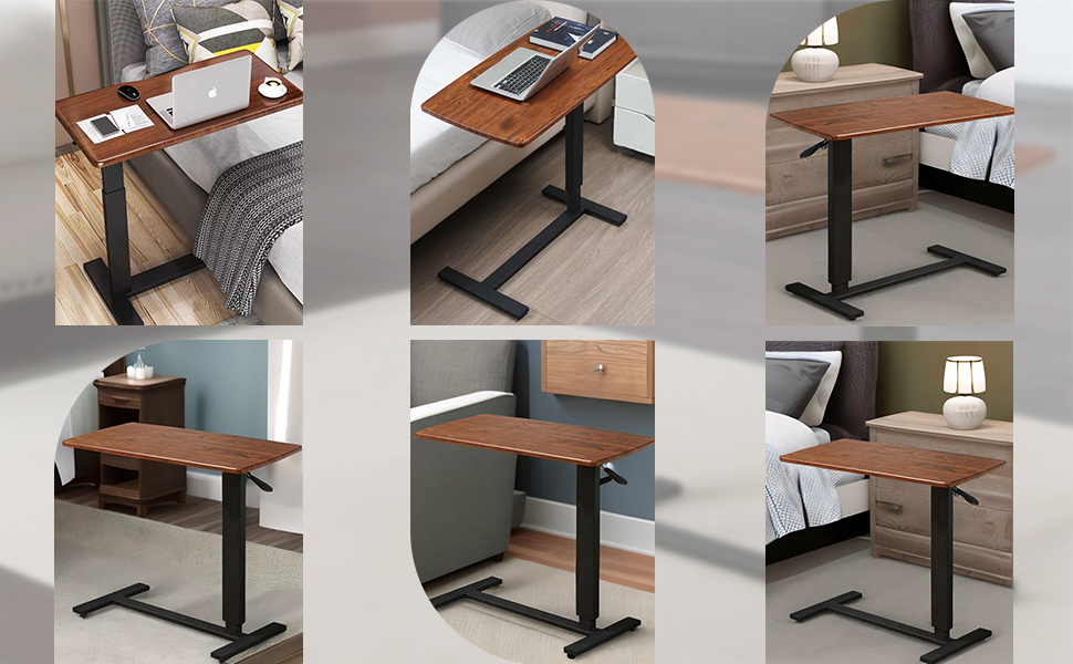 overbed table with wheels hospital bed table medical bedside table rolling bedside table