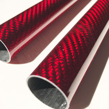 red carbon fiber tubes