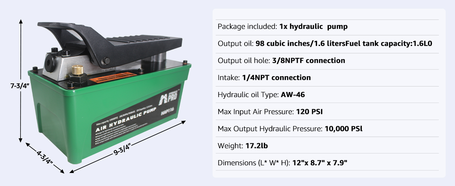 air hydraulic pump