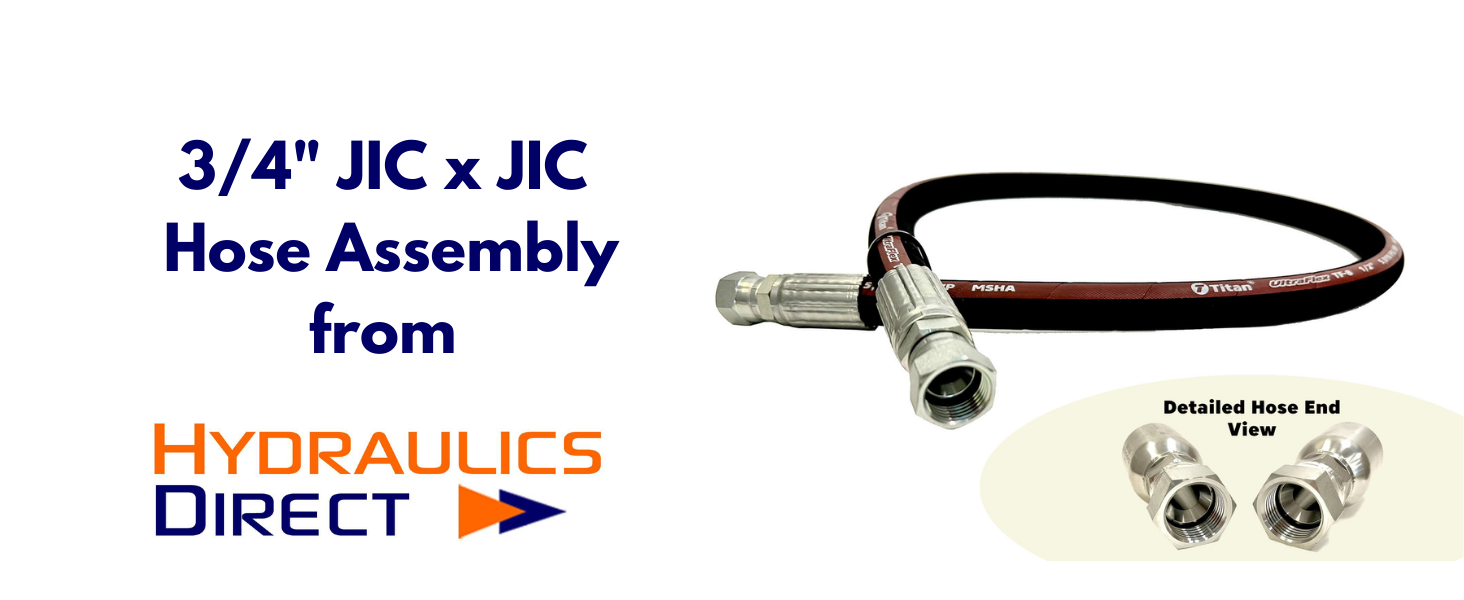 3/4 Hydraulic Hose Assembly JIC HD