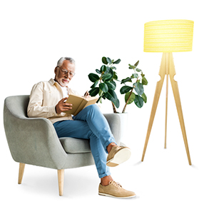 Customer Reading Book