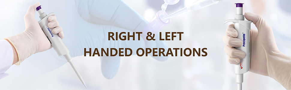 right and left hand pipette