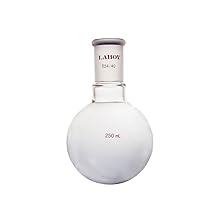 Laboy Glass 250mL Single Neck Round Bottom Boiling Flask Heavy Wall 24/40 Joint Distillation Flask