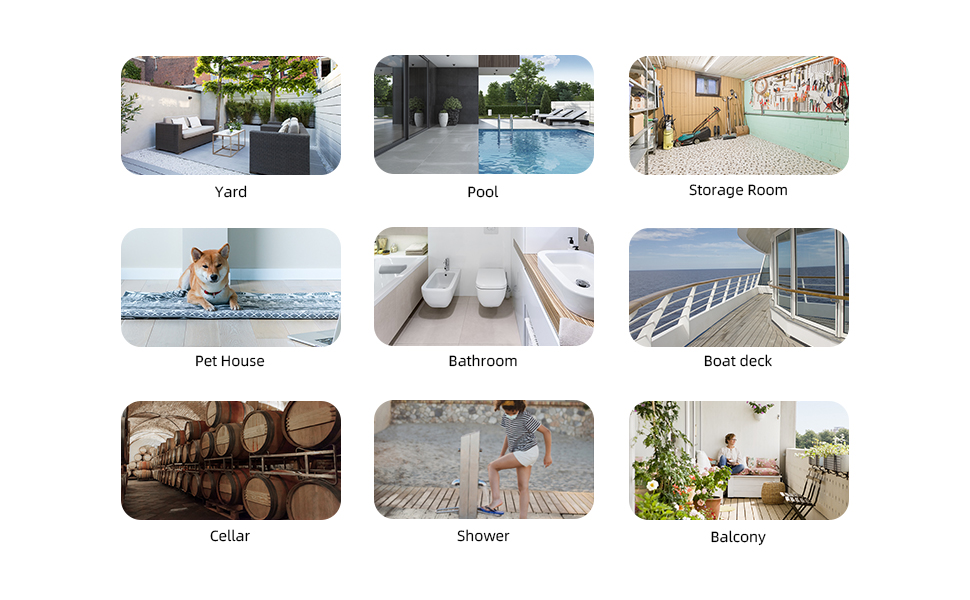 basement storage room balcony terrace garden yard boat deck pool shower pets house muddy RV mattress