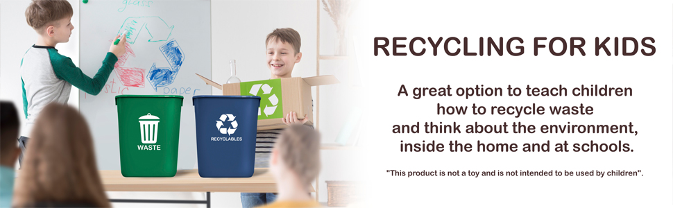 wastebasket waste basket trash stackable recycle garbage compost boxe container rubbermaid trash bag
