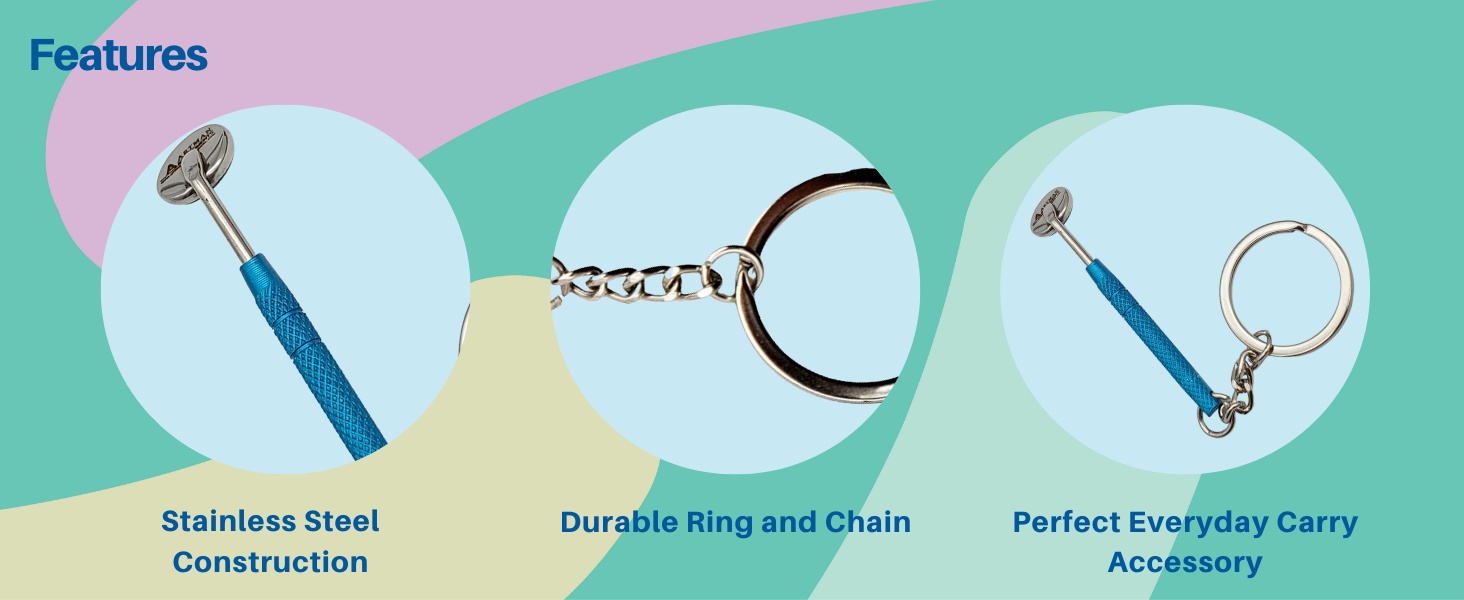 Mirror Keychain Blue