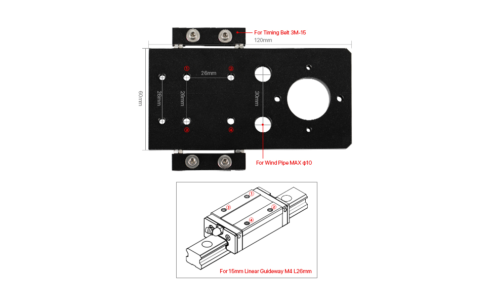Cloudray C Series CO2 Laser Head Whole Set Incl. 2PCS Mirror Mounts,1 PCS USA Focus Lens Si Mirrors 