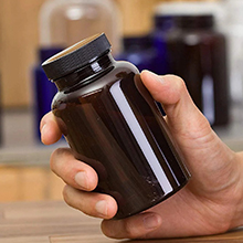 amber glass bottle