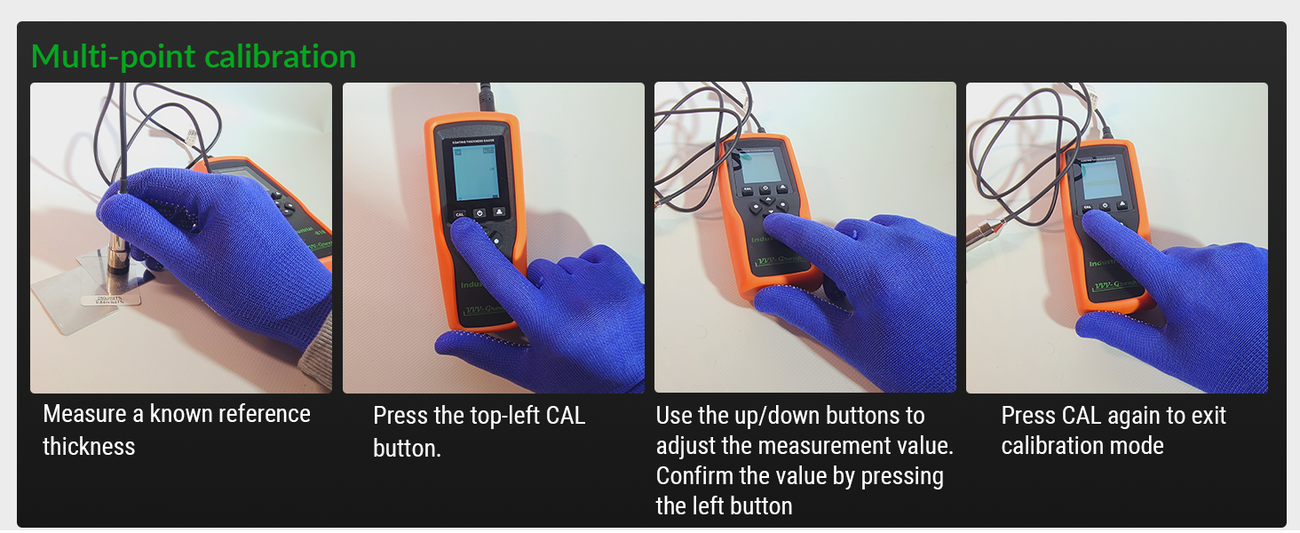 industrial paint thickness gauge calibration