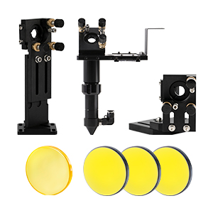 Cloudray C Series CO2 Laser Head Whole Set Incl. 2PCS Mirror Mounts,1 PCS USA Focus Lens Si Mirrors 