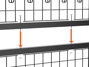 Install the upper shelf