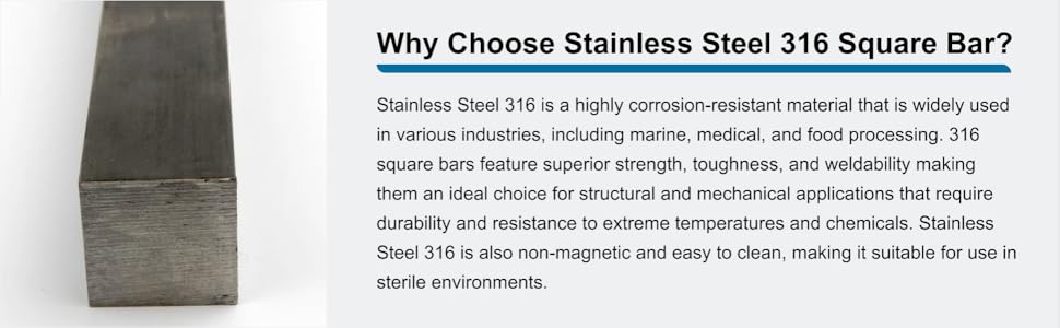Why Choose Stainless Steel 316 Square Bar