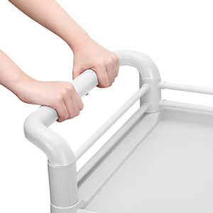 Mobile Medical Cart, 2 Tier Trolley 330 Lbs, with 2 Drawers Carts