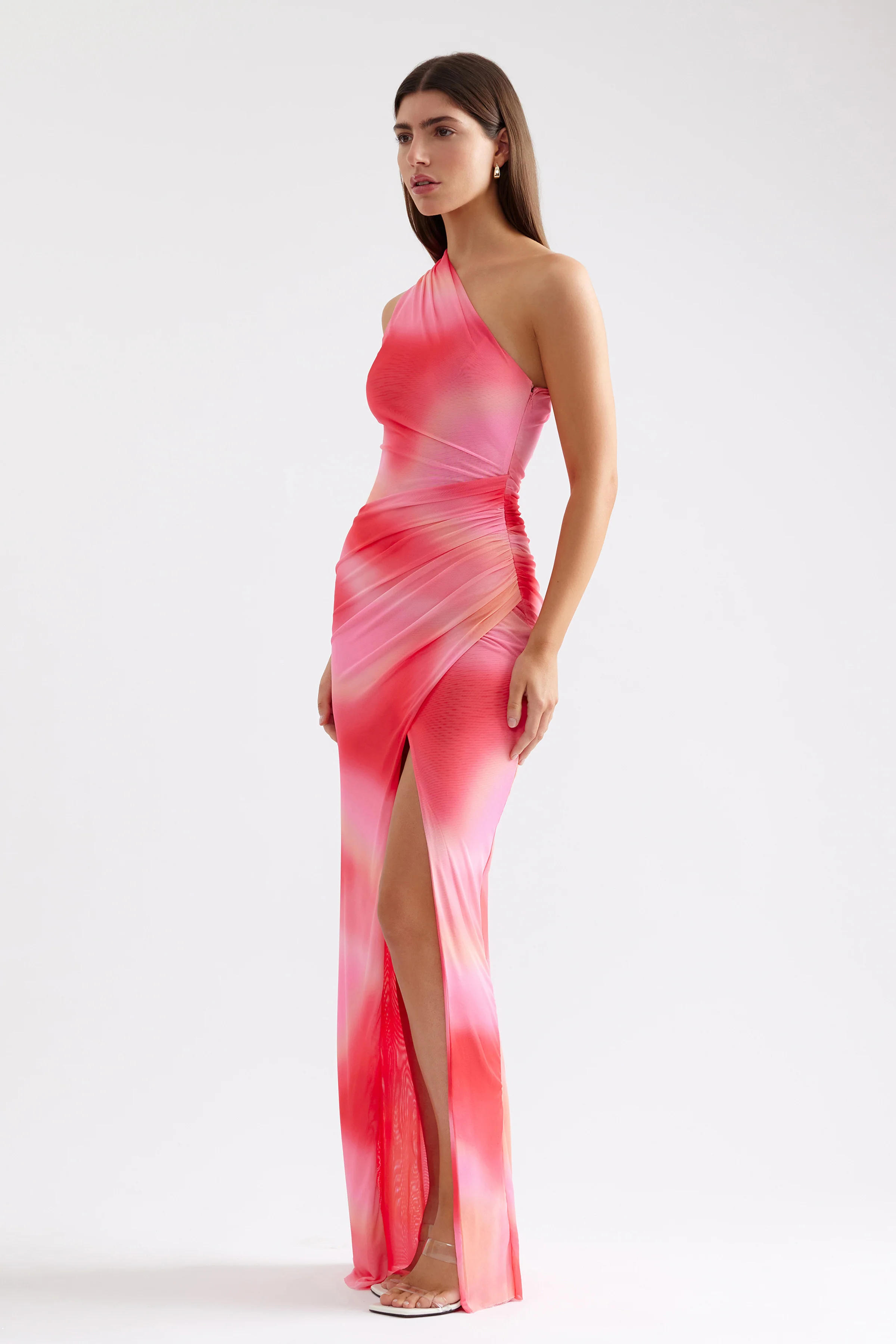 Viola Dress - Pink Marble Print - Poueer