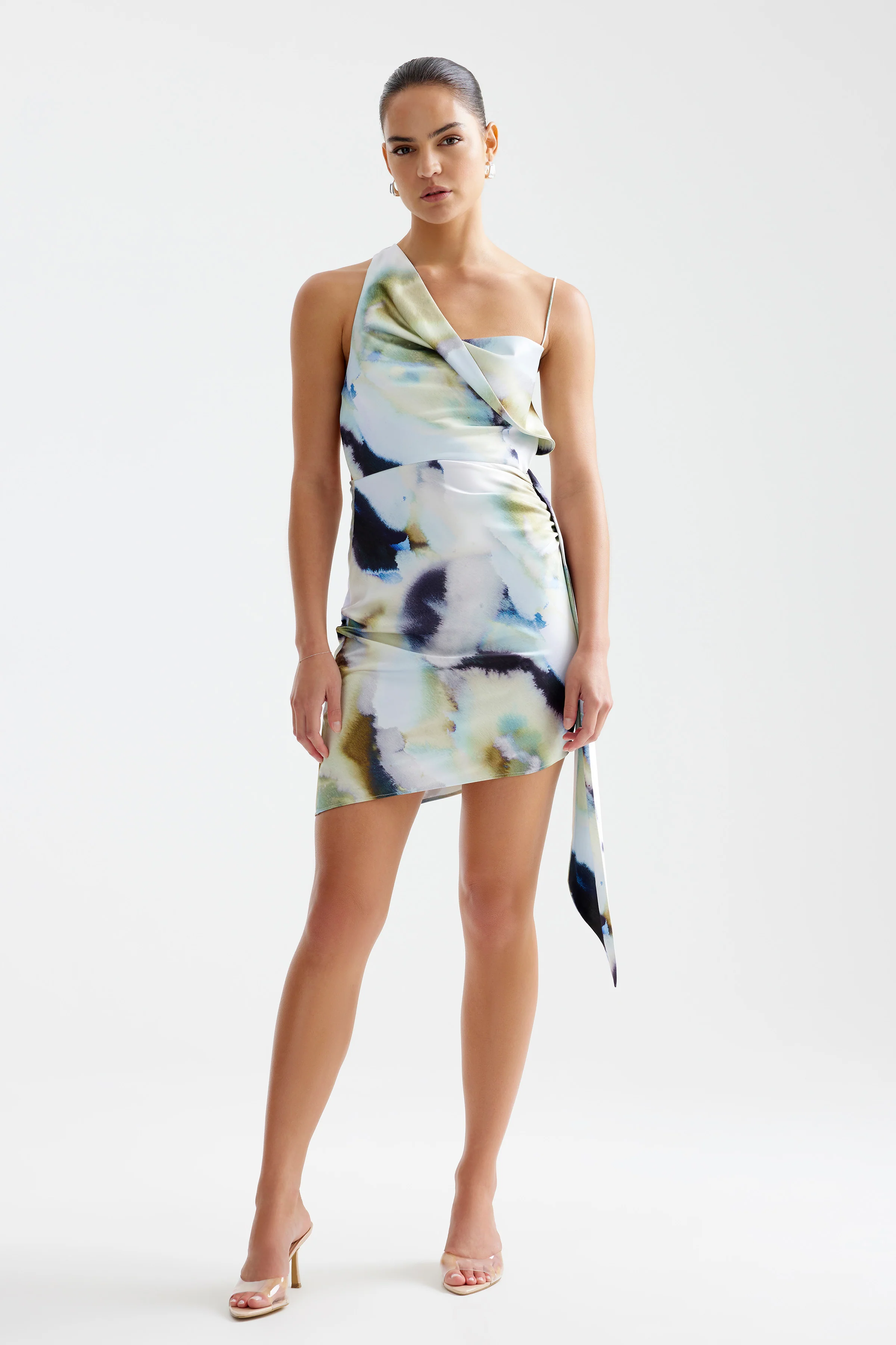 Sophie Dress - Blue Mineral Print - Poueer