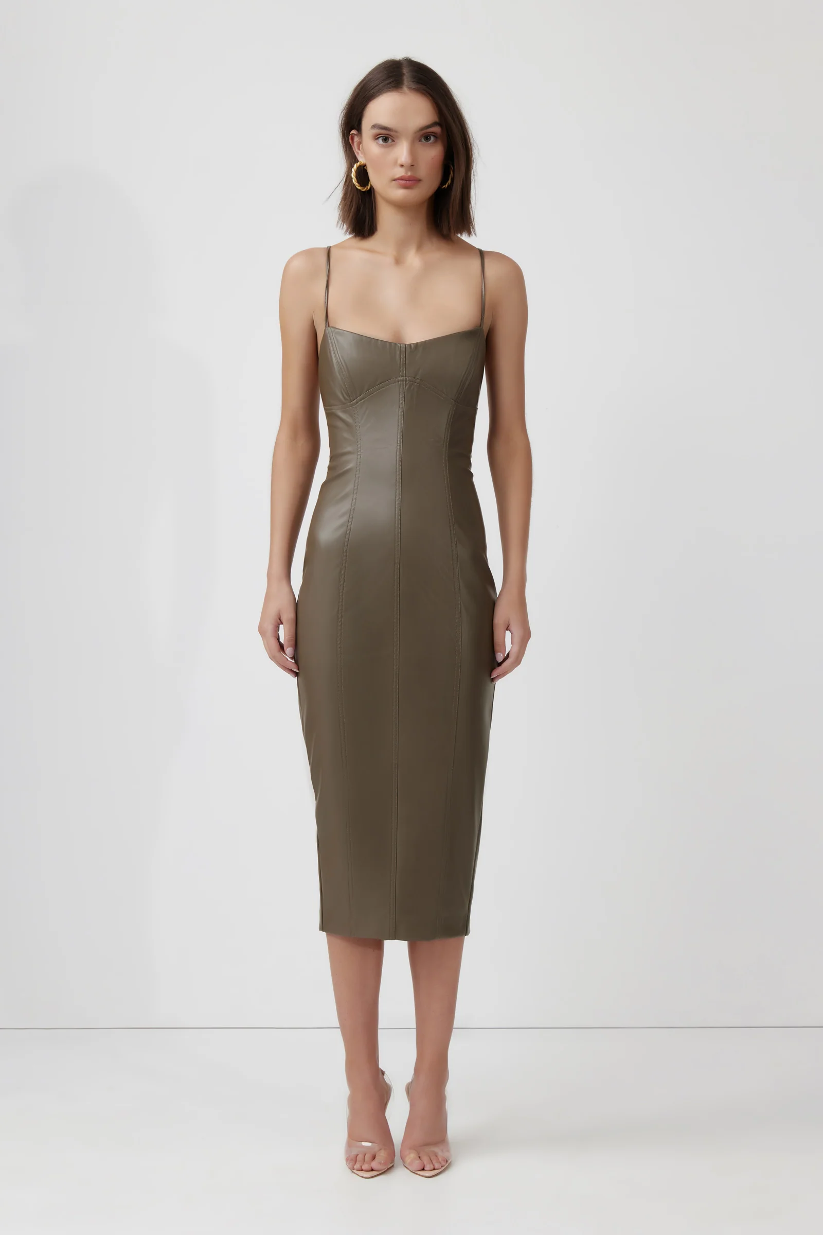 Sequoia Dress - Deep Olive - Poueer