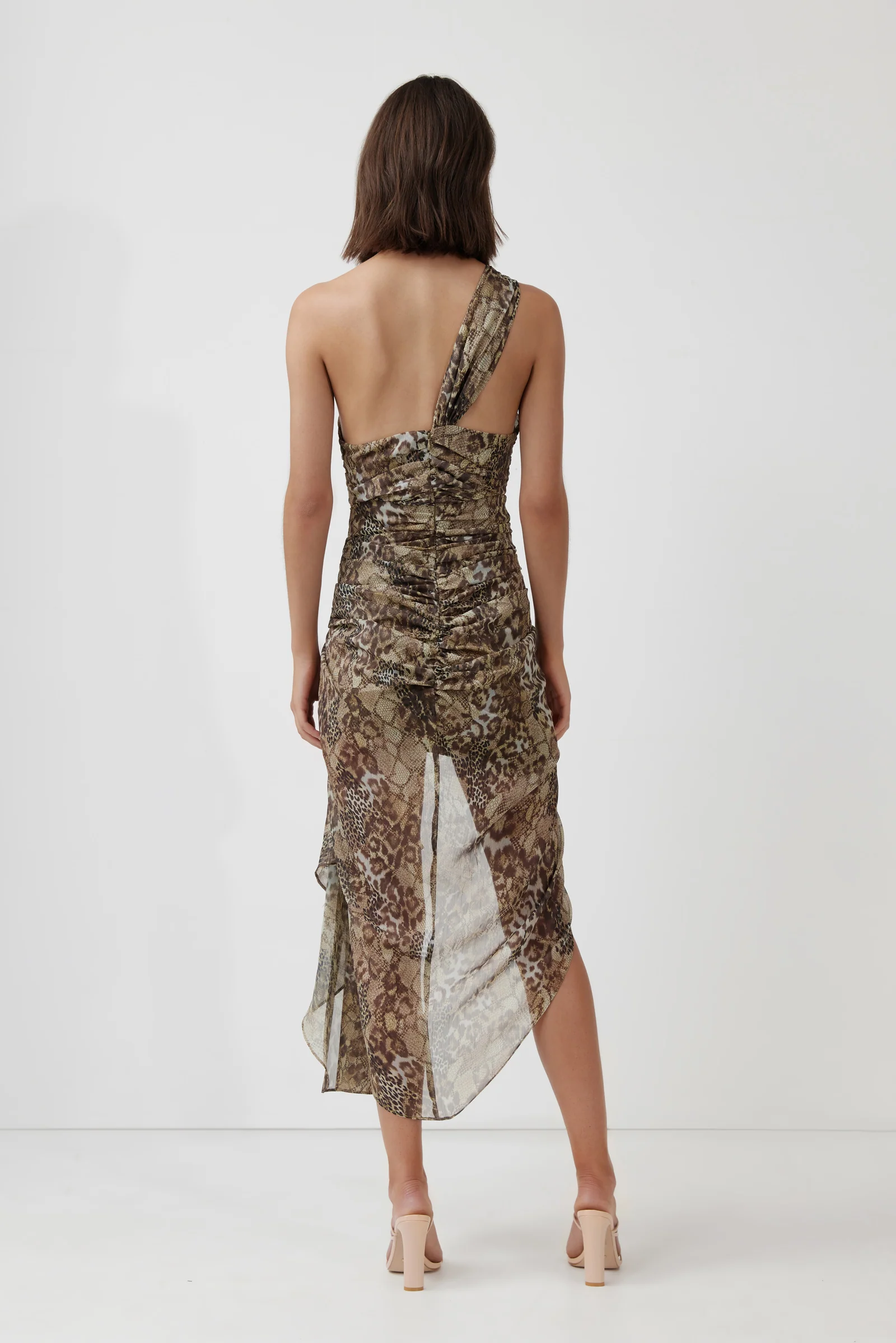 Lotus Dress - Wild Olive Print - Poueer