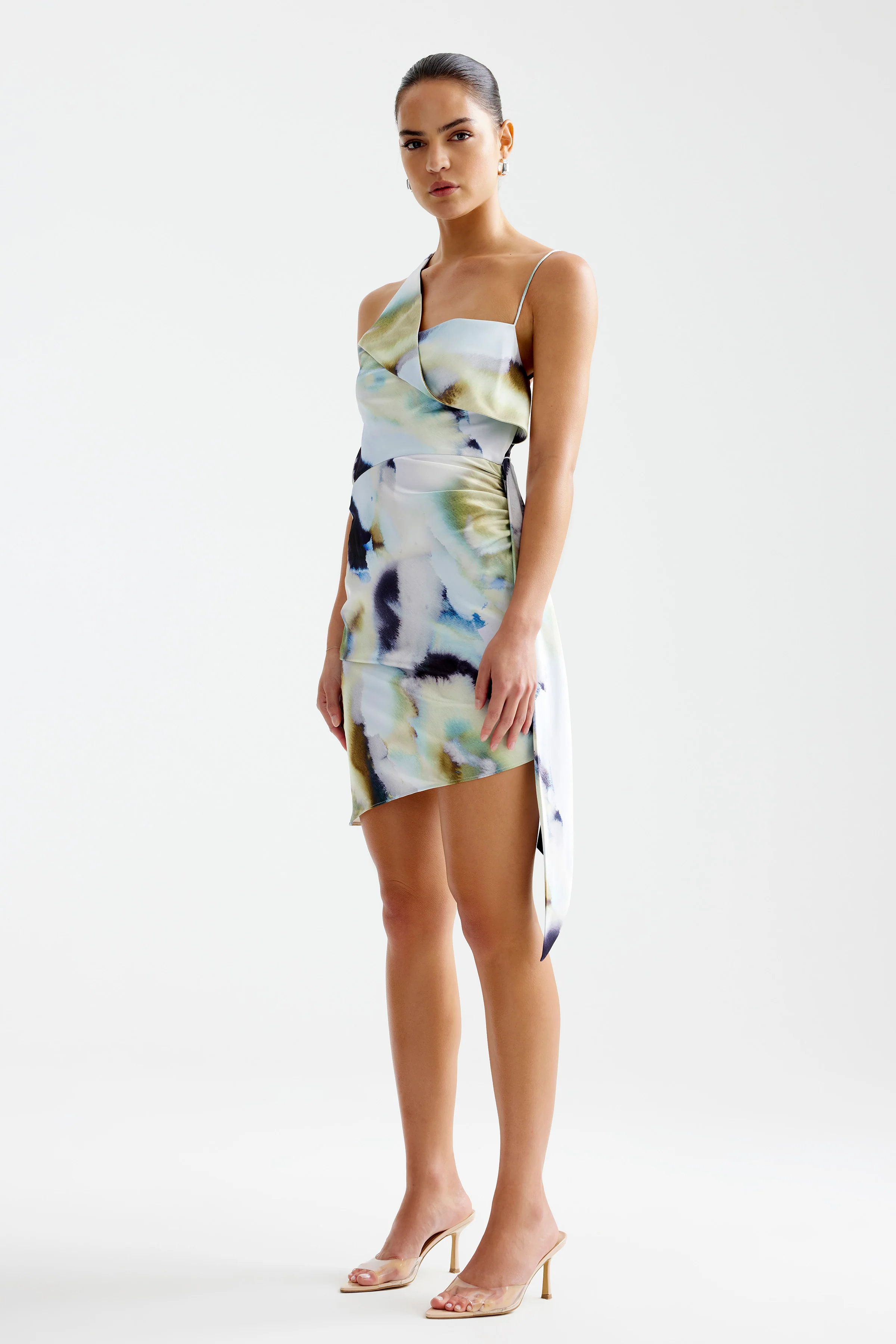 Sophie Dress - Blue Mineral Print - Poueer